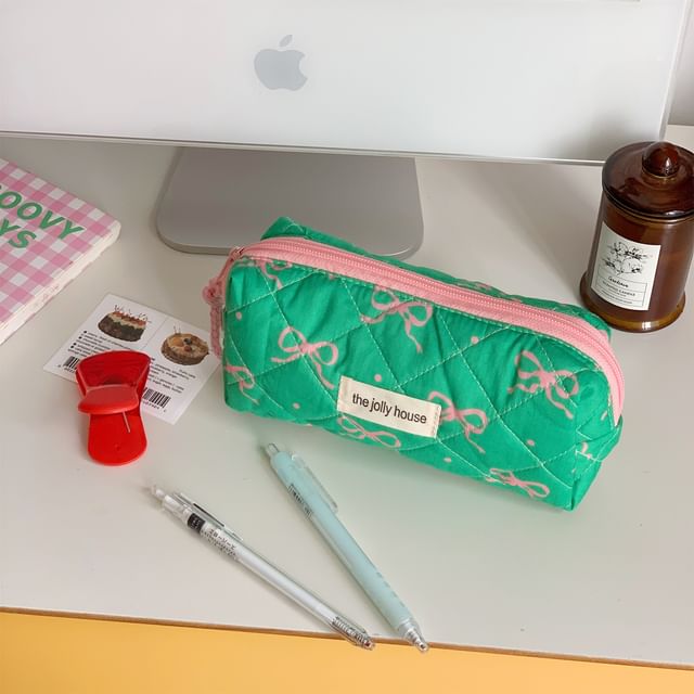 Bow Fabric Makeup Bag (Various Designs)