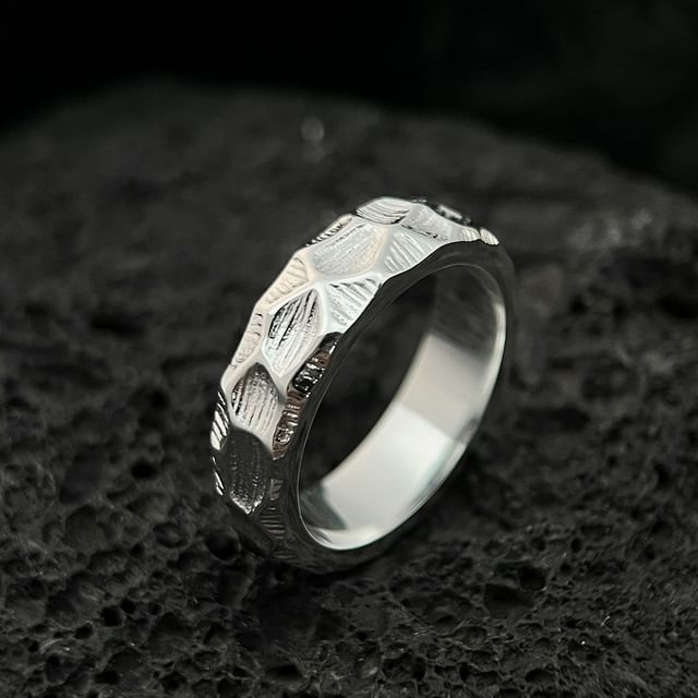 Textured Stainless Steel Ring