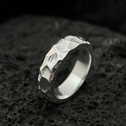 Textured Stainless Steel Ring