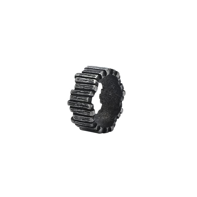 Irregular Textured Stainless Steel Ring