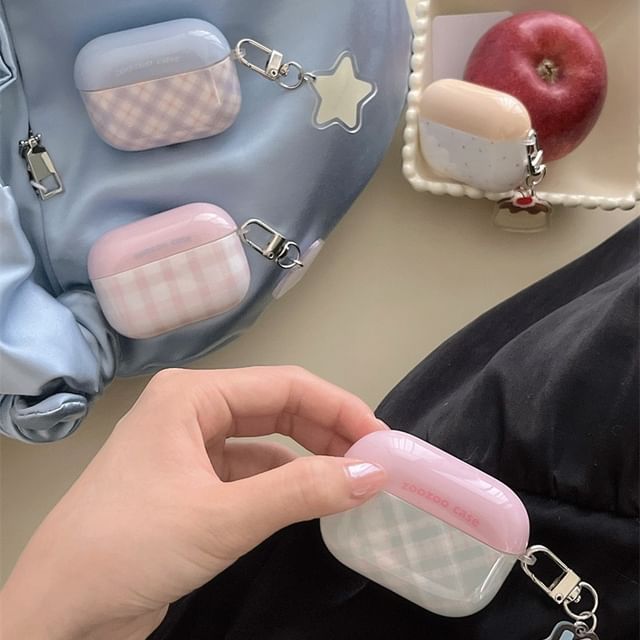 Plaid AirPods / Pro Earphone Case Skin / Charm / Set (Various Designs)