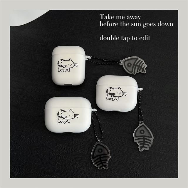 Cat Fish Bone Charm AirPods / Pro Earphone Case Skin