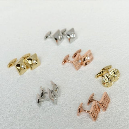 Embellished Alloy Cufflinks - Various Designs