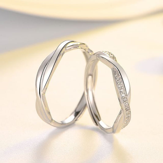 Matching Rhinestone Couple Ring