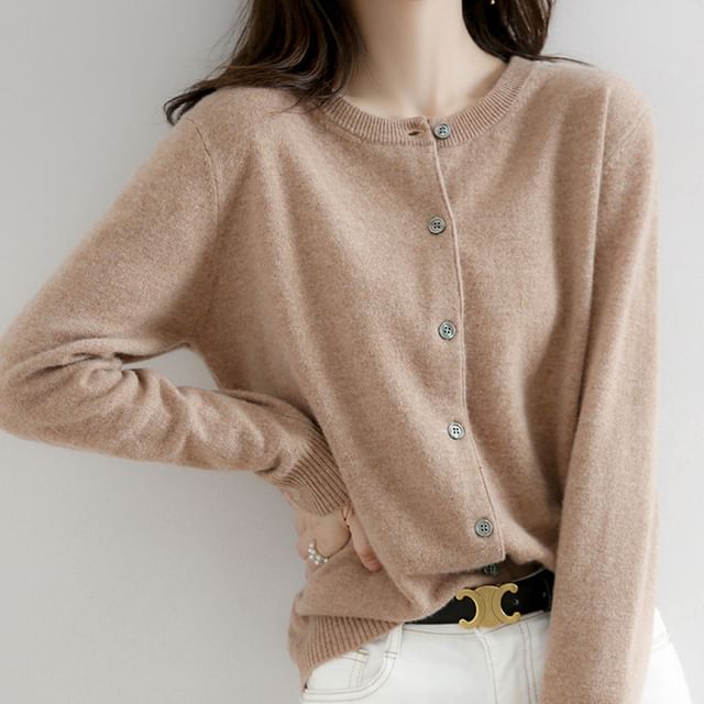 Round Neck Basic Cardigan
