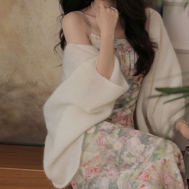 Solid Ribbed Long Open Front Cardigan
