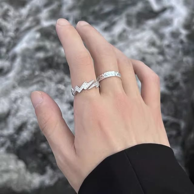 Textured Open Ring S925 Sterling Silver