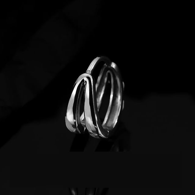 Layered Hoop Earring Set Polished S999 Silver