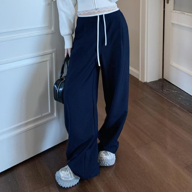 Collared Basic Zip Cardigan Set with Lace Top and Sweatpants