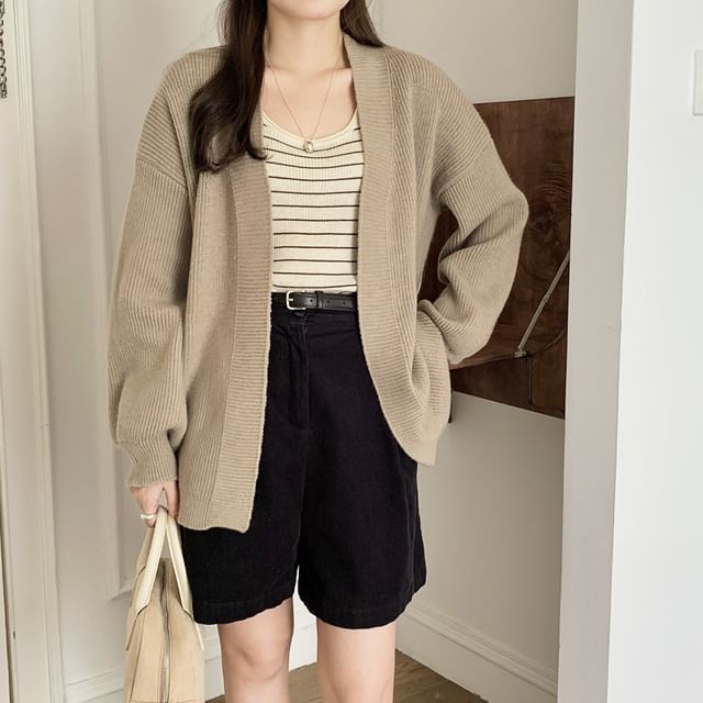 V-Neck Basic Cardigan