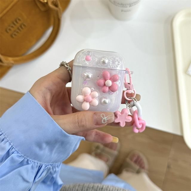 Floral Applique AirPods Case For AirPods 1/2 Generation, Pro, Pro 2, 3rd Generation