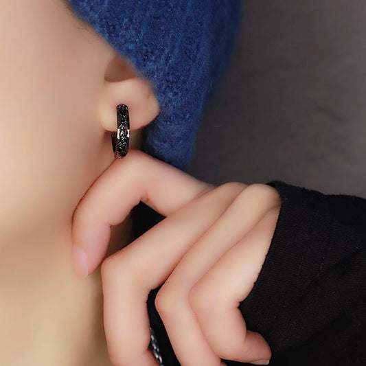 Rhinestone Hoop Earring