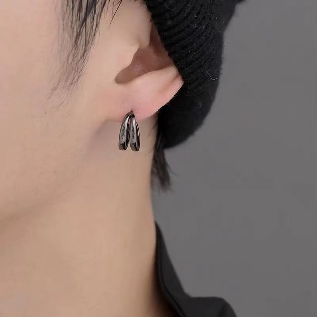 Plain Double Hoop Earring
