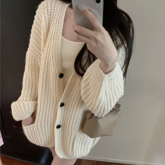Plain Cardigan or Chunky Knit Tank Dress