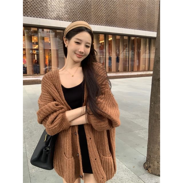 Plain Cardigan or Chunky Knit Tank Dress