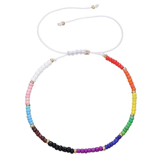 Rainbow Bead Bracelet / Necklace