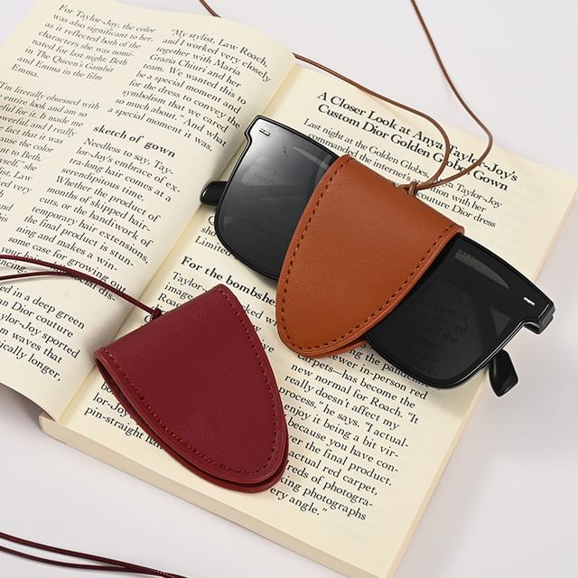 Pouched Necklace Faux Leather