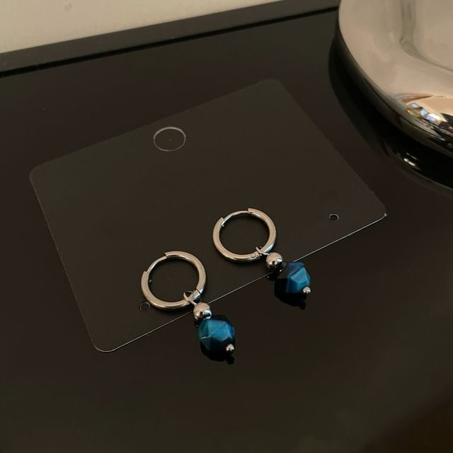 Faux Gemstone Stainless Steel Drop Earring / Set