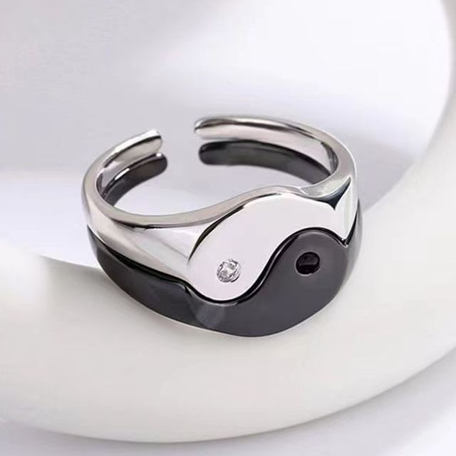 Couple Matching Yin and Yang Stainless Steel Open Ring (Various Designs)