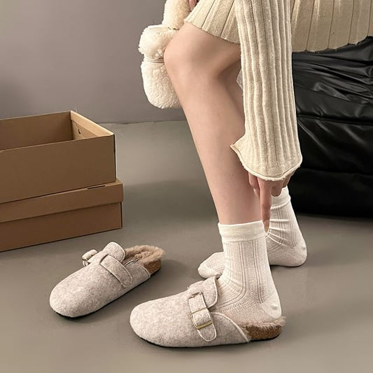 Buckled Platform Mules