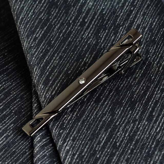 Rhinestone Cufflinks / Tie Clip / Set