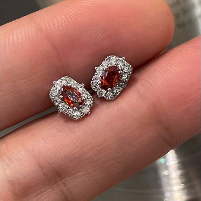 Rhinestone Alloy Stud Earring