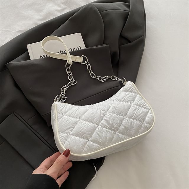 Plain Quilted Shoulder Bag
