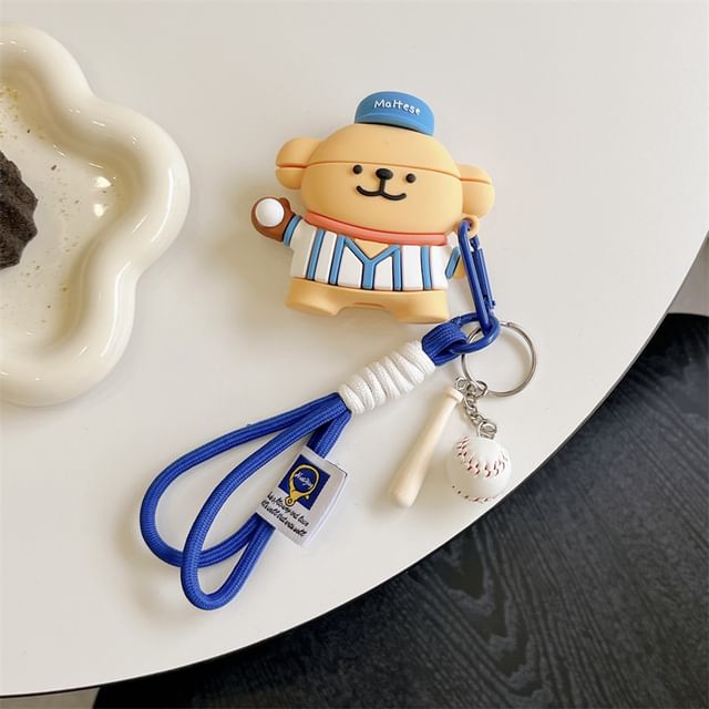 Baseball Dog AirPods / Pro Earphone Case Skin / Strap / Set