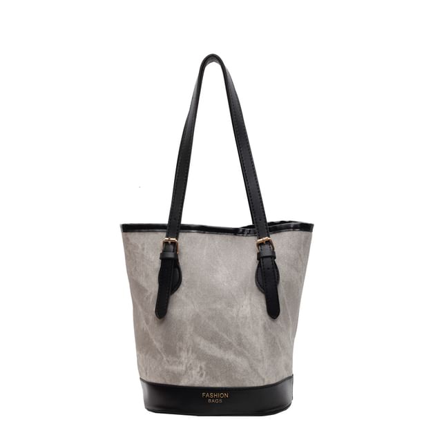 Marble Faux Leather Shoulder Bag