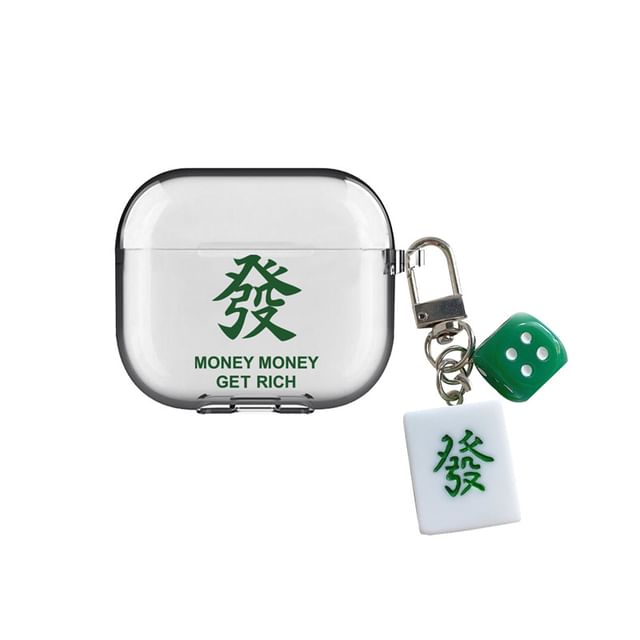 Mahjong AirPods / Pro Earphone Case Skin with Charm