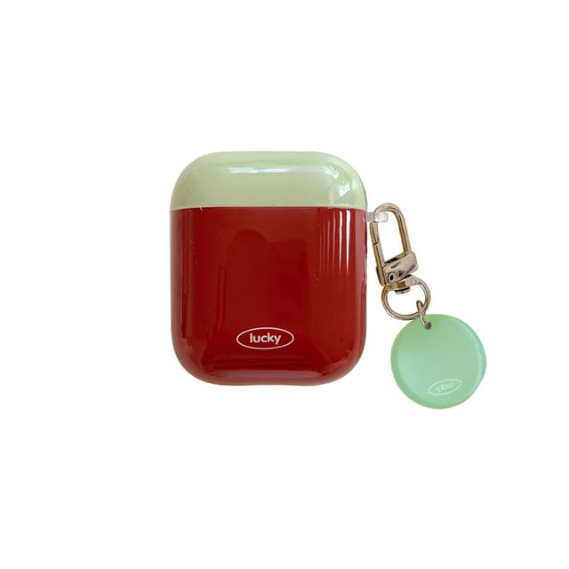 Color Block AirPods / Pro Earphone Case Skin with Charm