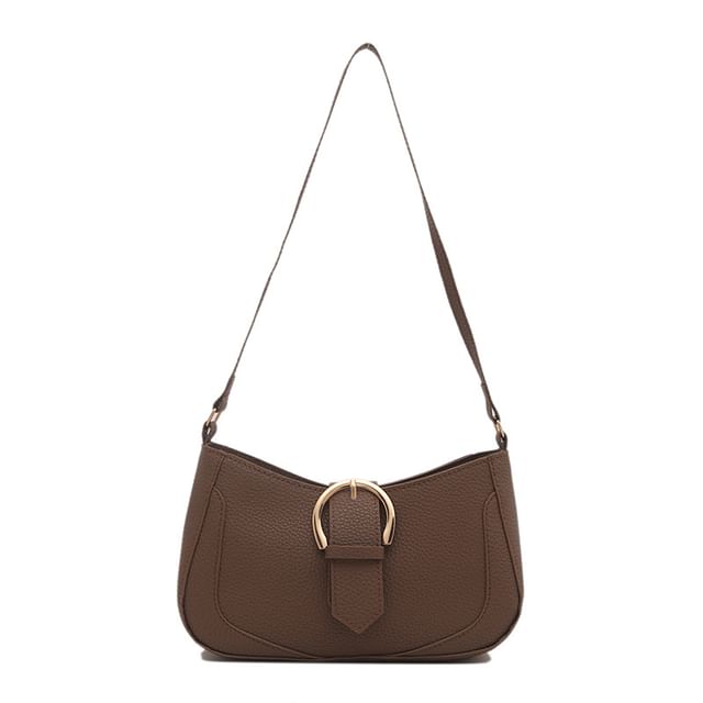 Buckled Panel Shoulder Bag