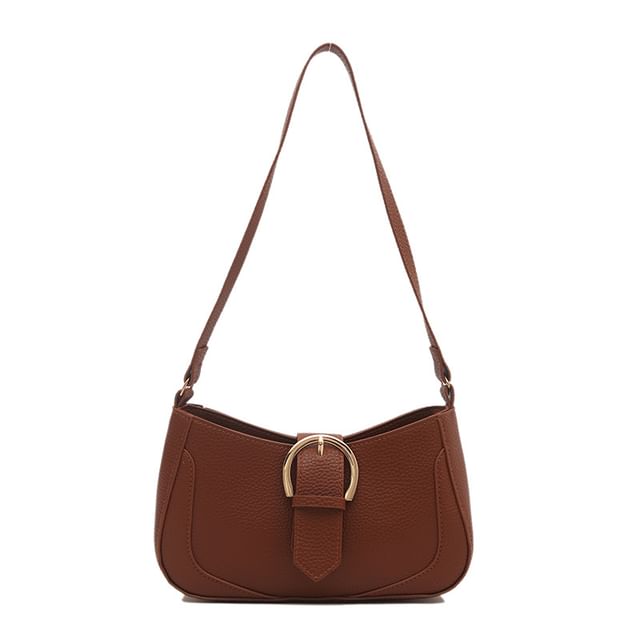 Buckled Panel Shoulder Bag