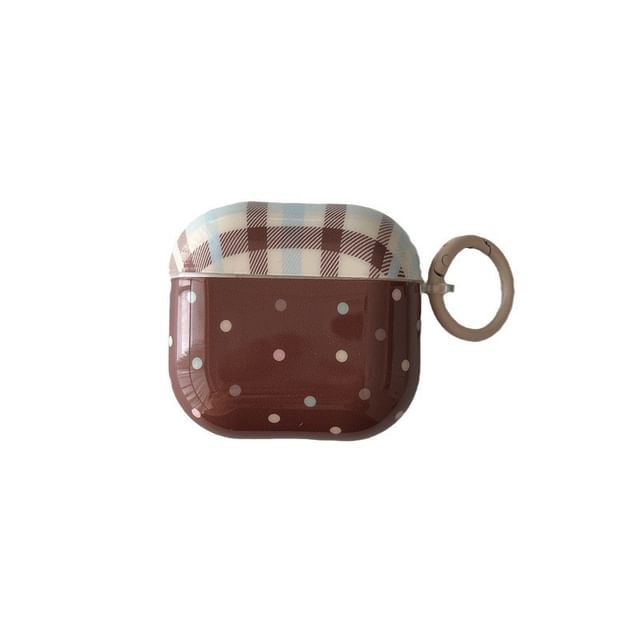 Plaid Polka Dot AirPods / Pro Earphone Case Skin / Charm / Set