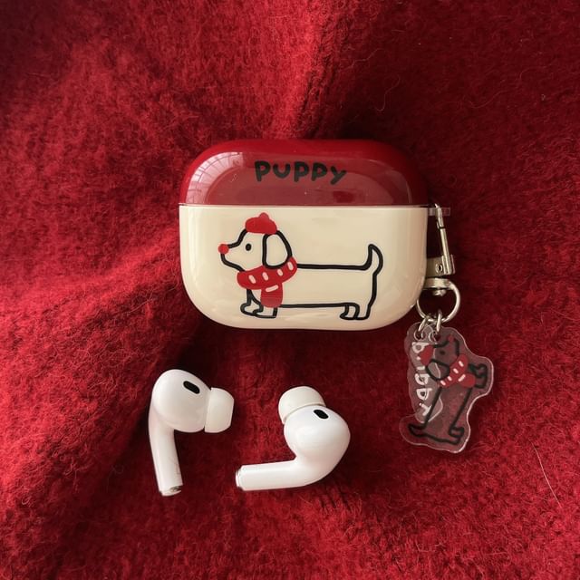 Dog AirPods / Pro Earphone Case Skin with Charm