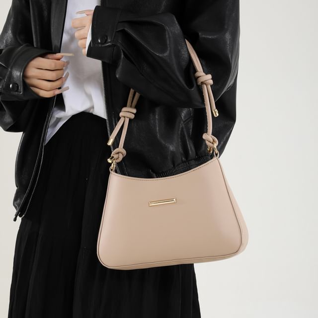 Knot Faux Leather Shoulder Bag