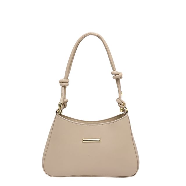 Knot Faux Leather Shoulder Bag
