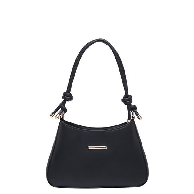 Knot Faux Leather Shoulder Bag