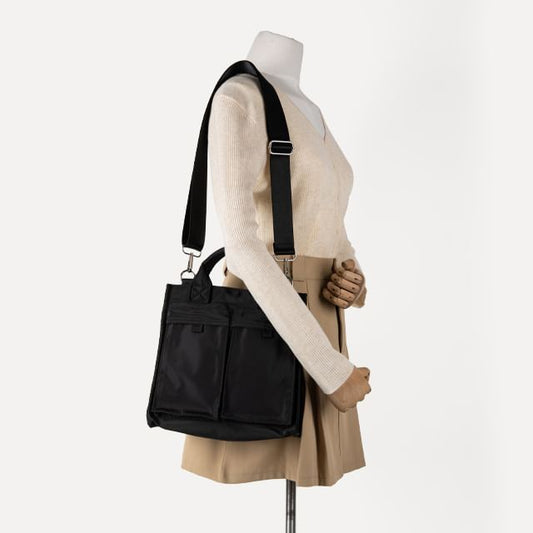 Nylon Plain Shoulder Bag
