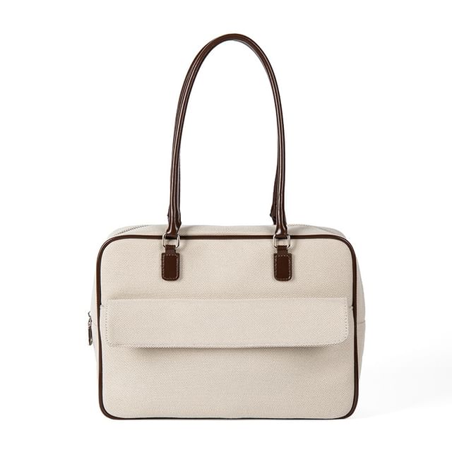 Canvas Two Tone Shoulder Bag