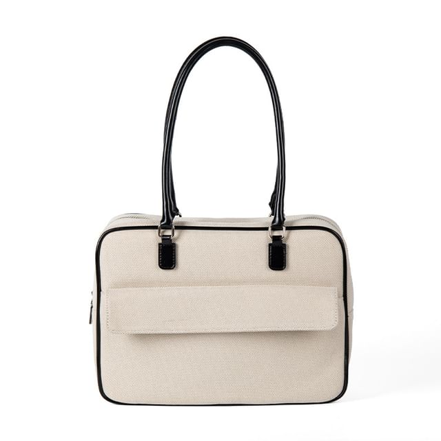 Canvas Two Tone Shoulder Bag