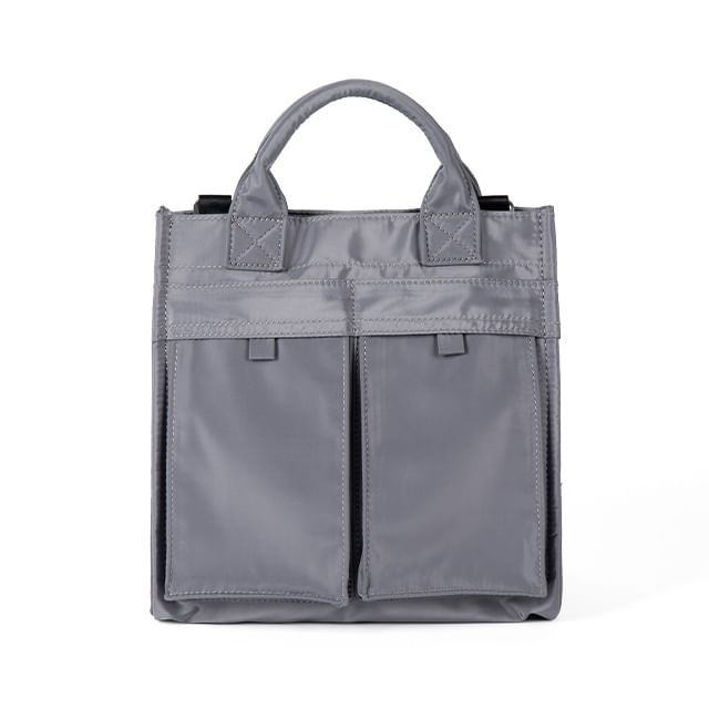 Nylon Plain Shoulder Bag