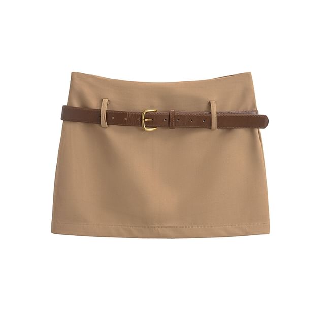 Elevated Waist Classic Pencil Skirt Ensemble with Cinch Belt