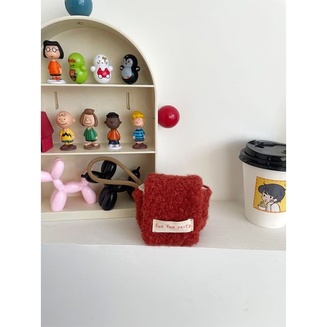 Lettering Applique Chenille AirPods / Pro Earphone Case Skin / Strap / Set (Various Designs)