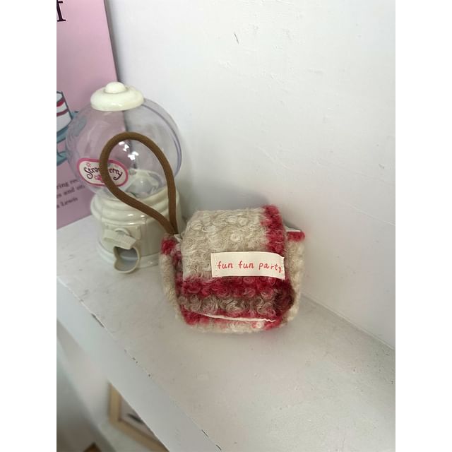 Lettering Applique Chenille AirPods / Pro Earphone Case Skin / Strap / Set (Various Designs)