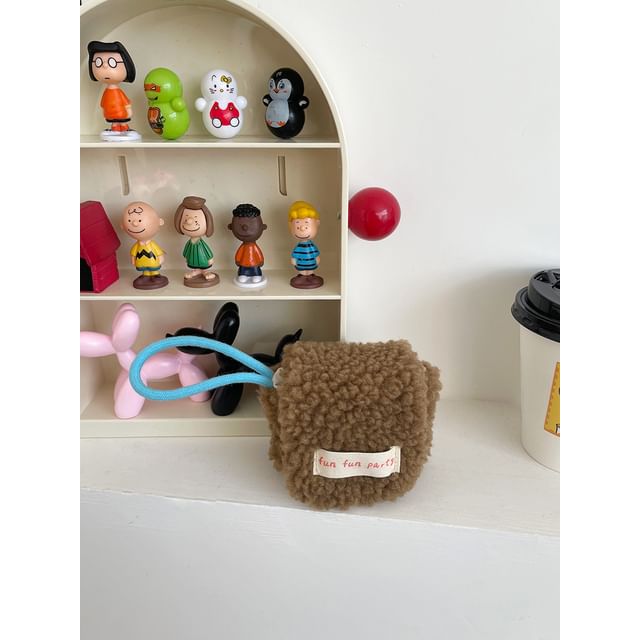 Lettering Applique Chenille AirPods / Pro Earphone Case Skin / Strap / Set (Various Designs)