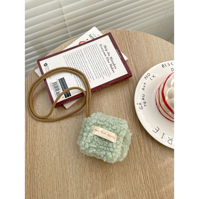 Lettering Applique Chenille AirPods / Pro Earphone Case Skin / Strap / Set (Various Designs)