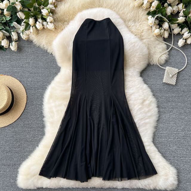 High Rise Smooth Fishtail Maxi Skirt
