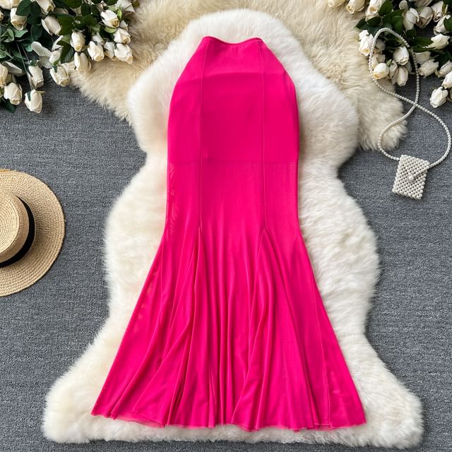 High Rise Smooth Fishtail Maxi Skirt