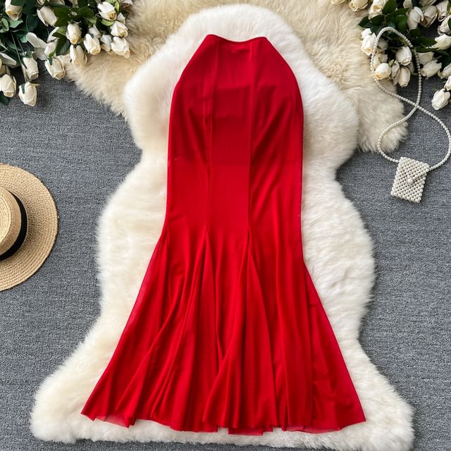 High Rise Smooth Fishtail Maxi Skirt